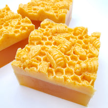 Load image into Gallery viewer, Citrus Sunshine & Honey Bee Soap - Turmeric - Honey - Olive Oil with Shea, Mango & Cocoa Butters