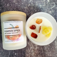 Load image into Gallery viewer, Cozy Fall Luxury Candles - Wood Wick - Gemtones - 4 Aroma Options