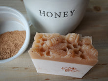 Load image into Gallery viewer, Bee Restored - Honey, Shea Butter, Moroccan Red Clay & Oatmeal - Double Layer Soap