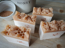 Load image into Gallery viewer, Bee Restored - Honey, Shea Butter, Moroccan Red Clay & Oatmeal - Double Layer Soap