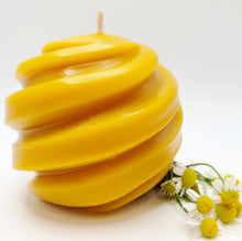Load image into Gallery viewer, Spiral Spirit Pillar Candle - 100% All Natural Beeswax
