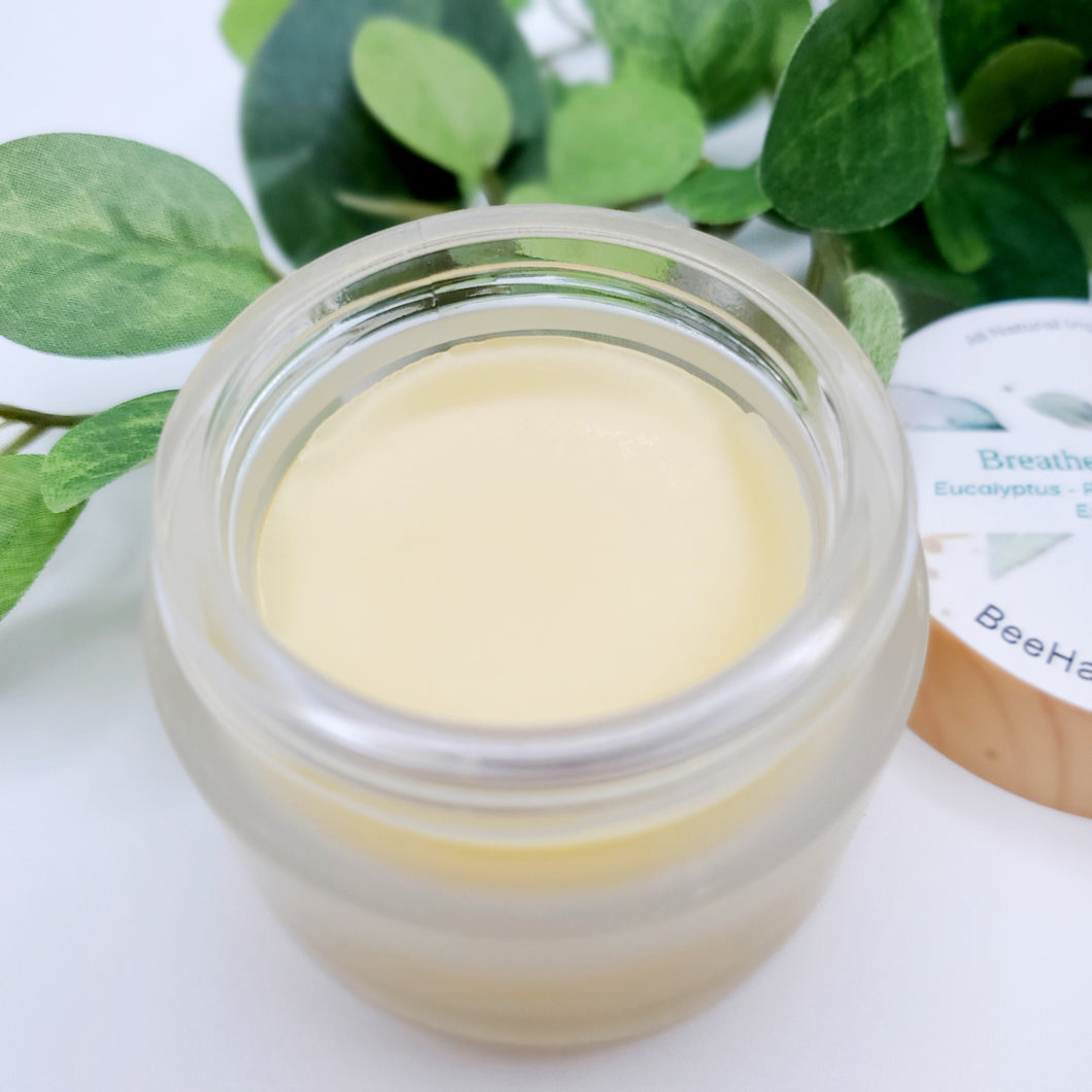 Bee Well - Breathe Easy Salve Balm - Natural Ingredients with Eucalyptus, Peppermint & Rosemary Essential Oils