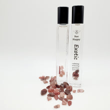 Load image into Gallery viewer, Exotic - Natural Organic Perfume - Sandalwood &amp; Vanilla - Strawberry Quartz Gemstones
