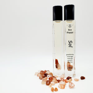 Sol - Natural Organic Perfume - Sweet Citrus & Amber - Carnelian Gemstones