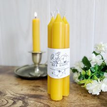 Load image into Gallery viewer, 100% Pure Natural Beeswax Taper Candles - Set of 3
