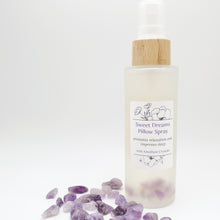 Load image into Gallery viewer, Sweet Dreams Pillow Spray with Essential Oils &amp; Amethyst Crystals - Promotes Relaxation &amp; Improves Sleep
