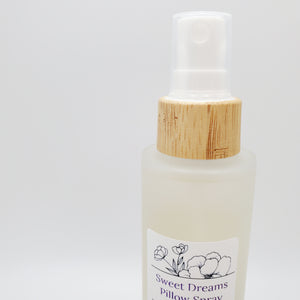 Sweet Dreams Pillow Spray with Essential Oils & Amethyst Crystals - Promotes Relaxation & Improves Sleep