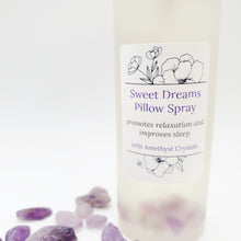 Load image into Gallery viewer, Sweet Dreams Pillow Spray with Essential Oils &amp; Amethyst Crystals - Promotes Relaxation &amp; Improves Sleep
