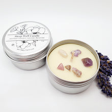 Load image into Gallery viewer, SLEEP - Sweet Dreams Aromatherapy Candle - Relaxation - Gemtone Intention Candle
