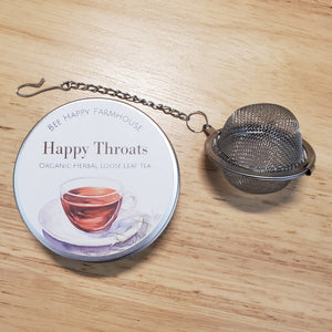 HAPPY THROATS Sampler Set - Herbal Tea & Infuser
