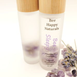 Bee Sleepy - Rest & Relax - All Natural Aromatherapy Oil with Amethyst Crystals