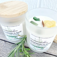 Load image into Gallery viewer, Luxury Aromatherapy Candles - Crackling Wood Wick - Gemtone Intention Candles - 8 Aroma Options
