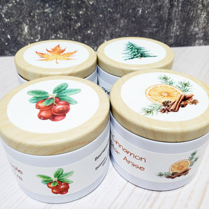 LIMITED RELEASE!  Farmhouse Holiday Candles - Set of 4