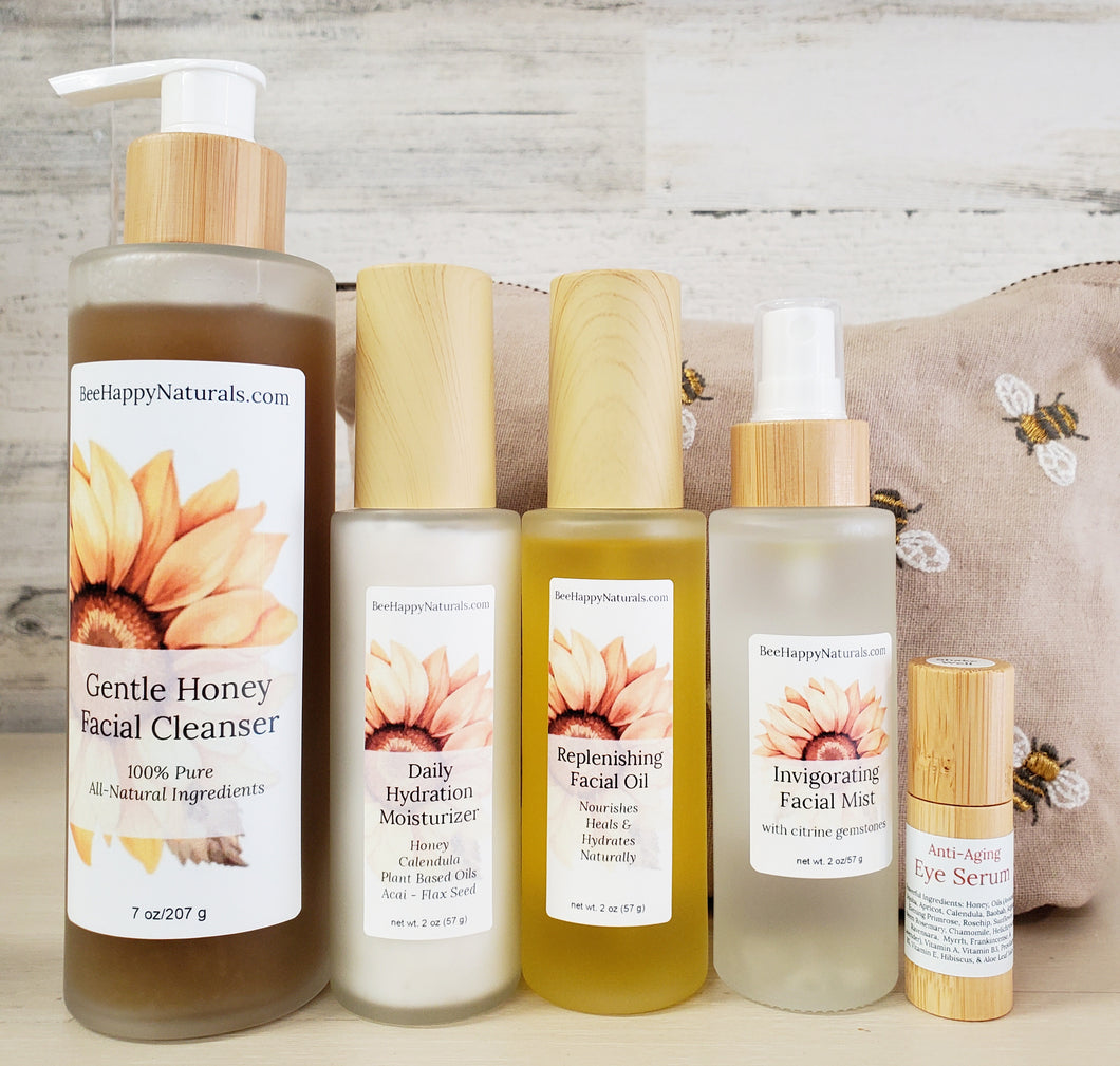 Daily Care Essential Set +FREE 'bee you tiful' double sided embroidered zipper bag