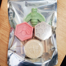 Load image into Gallery viewer, Limited Release! Holiday Honey Soap Sampler with FREE Wooden Soap Tray
