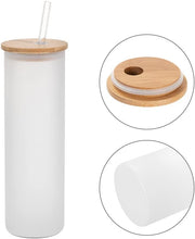 Load image into Gallery viewer, Let it bee tea - Tall Travel Glass with Bamboo Lid and Straw
