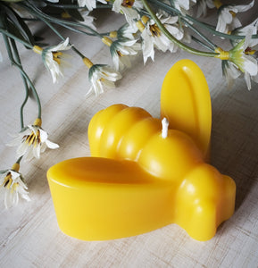 Bee - 100% All Natural Beeswax Candle - 2 Sizes
