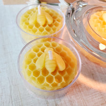 Load image into Gallery viewer, Beeswax Tealight Candles - 100% Natural Beeswax - 4 pack
