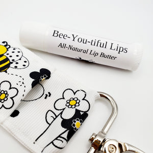 Happy Bee Lip Balm Bag Clip & Lip Butter (tube) Set